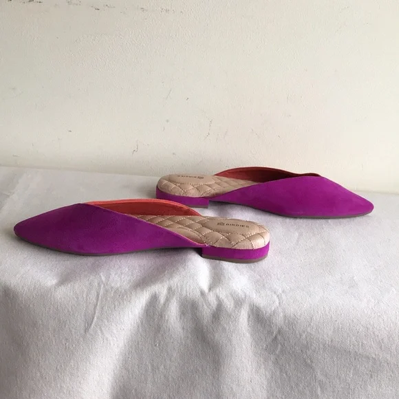 EUC Birdie’s size 9 The Swan slippers. Pink and orange Sangria flats pointed toe - Picture 8 of 13